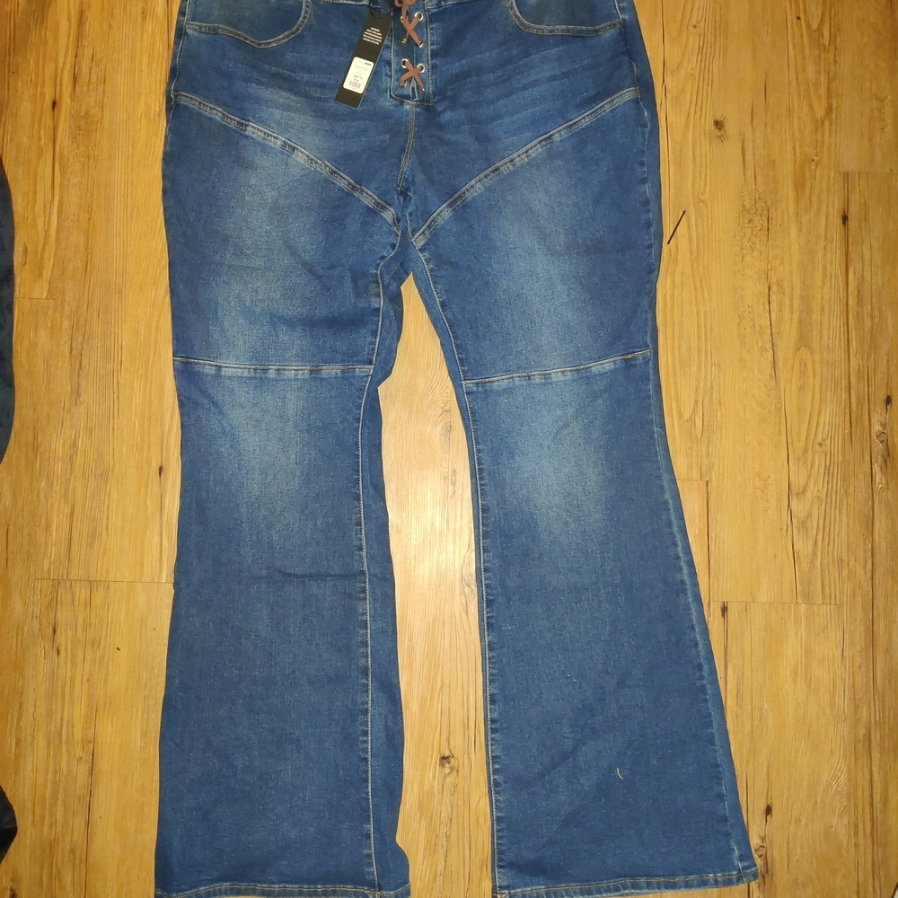 Fashion Nova Dark Blue Boot Cut Jeans